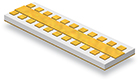 Single Transmission Line with Two Rows of Tuning Pads